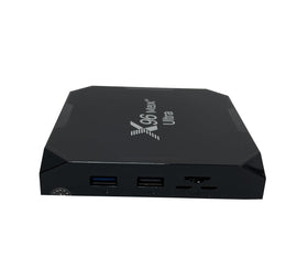 SHYSKY X96 Max Plus Ultra remote and HDMI cable displayed, convenient plug-and-play setup with included accessories