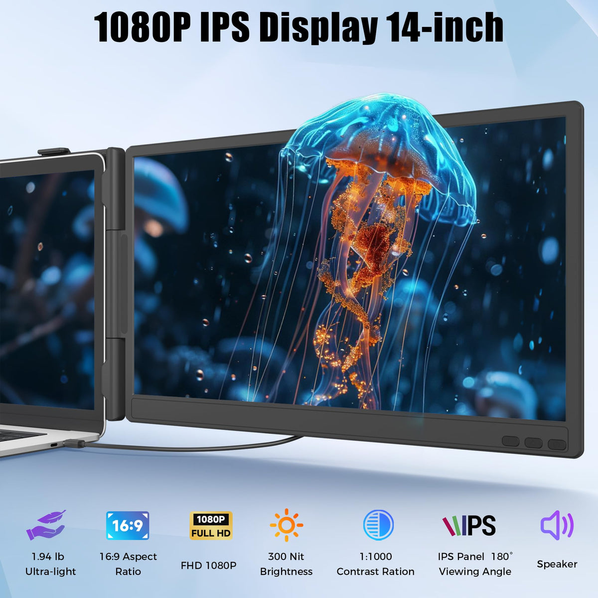 Siaviala portable dual-screen monitor setup for laptops enhances productivity anywhere.