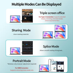 Sibolan dual-monitor extended display on the go enhances multi-tasking.