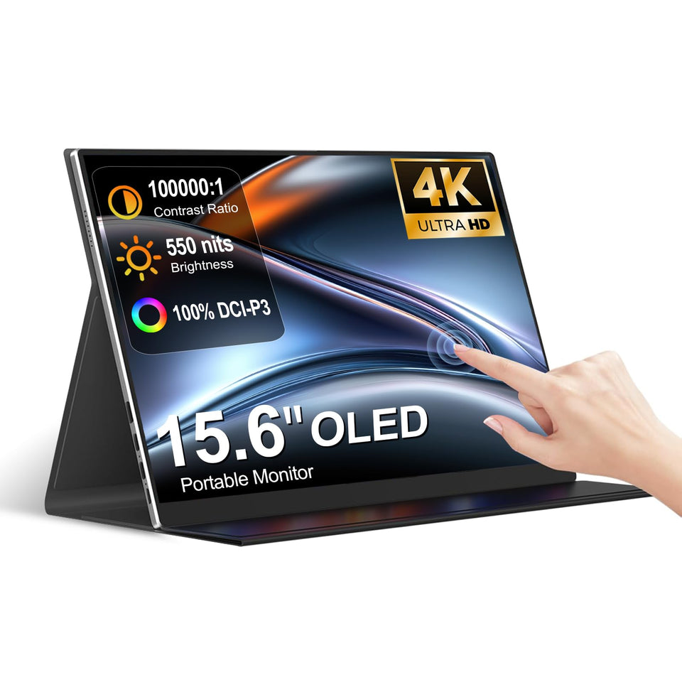 sibolan portable OLED 4K monitor front view showing vibrant color on the go