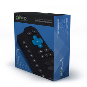 Sideclick compact design stays unobtrusive beside the Roku remote.