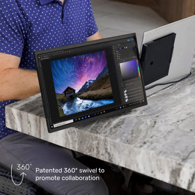 SideTrak Swivel 15.6-inch full HD display delivers crisp visuals anywhere.