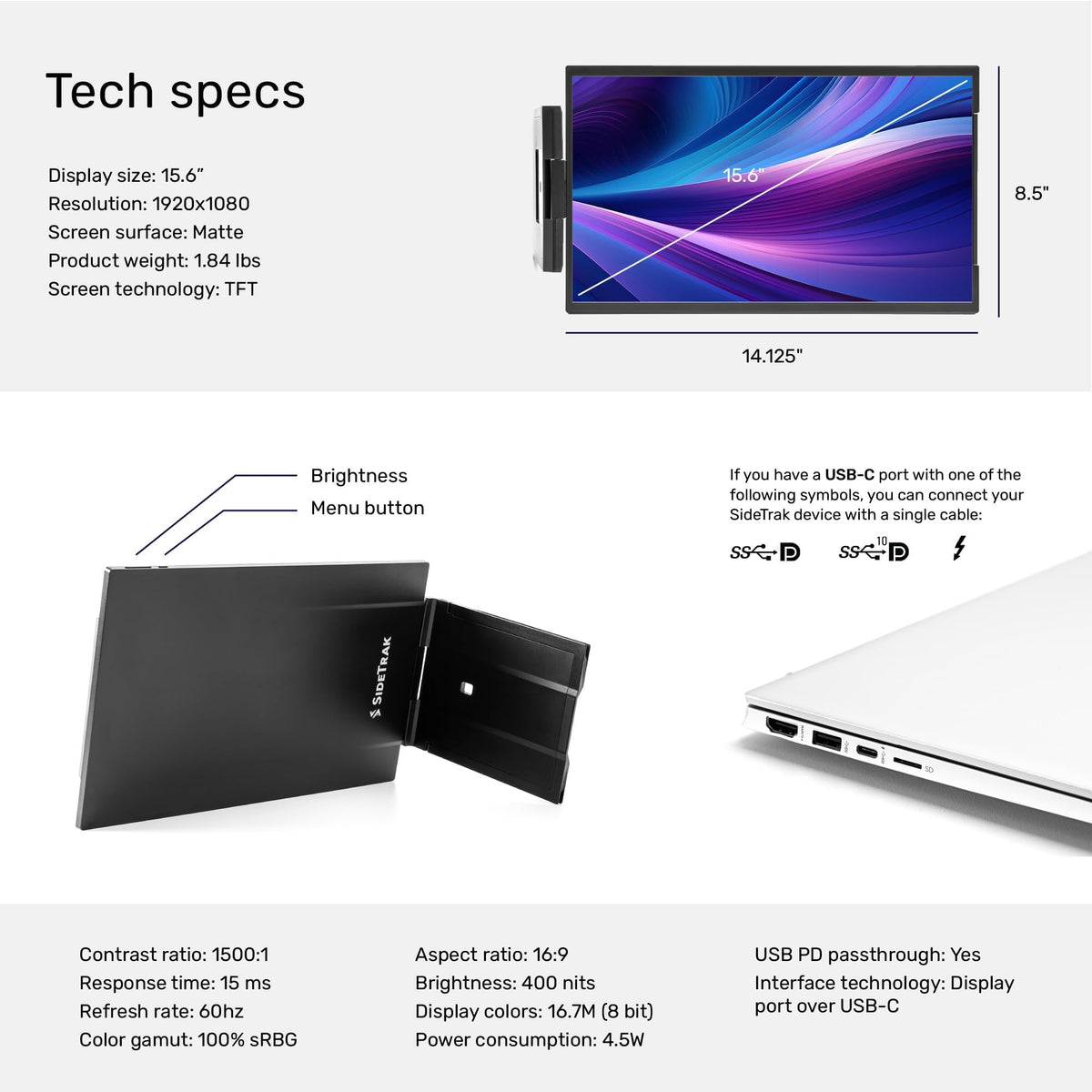 SideTrak Swivel works with Mac, PC, Chrome and consoles with no download.