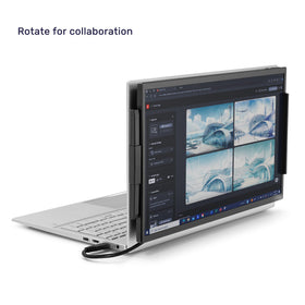 SideTrak Swivel lightweight design for working anywhere without a full desk.