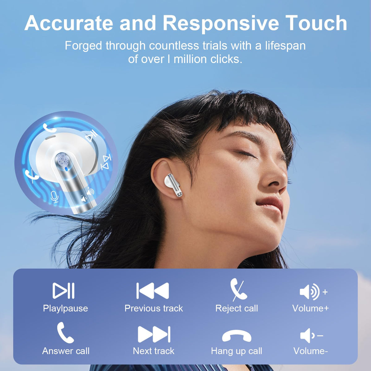 Sidpro earbuds worn in ear during run showing secure fit and comfort