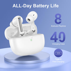 Sidpro earbuds with water splash illustrating IPX7 protection against sweat and rain
