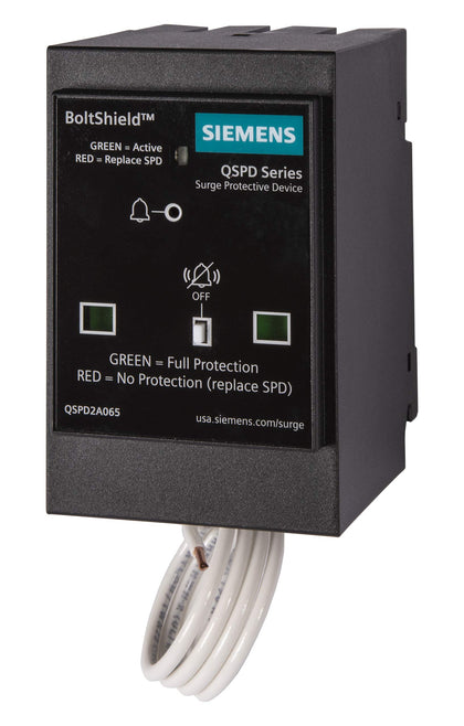 SIEMENS Boltshield plug-in surge protector for 2-pole 120/240V safeguards home electronics from surges