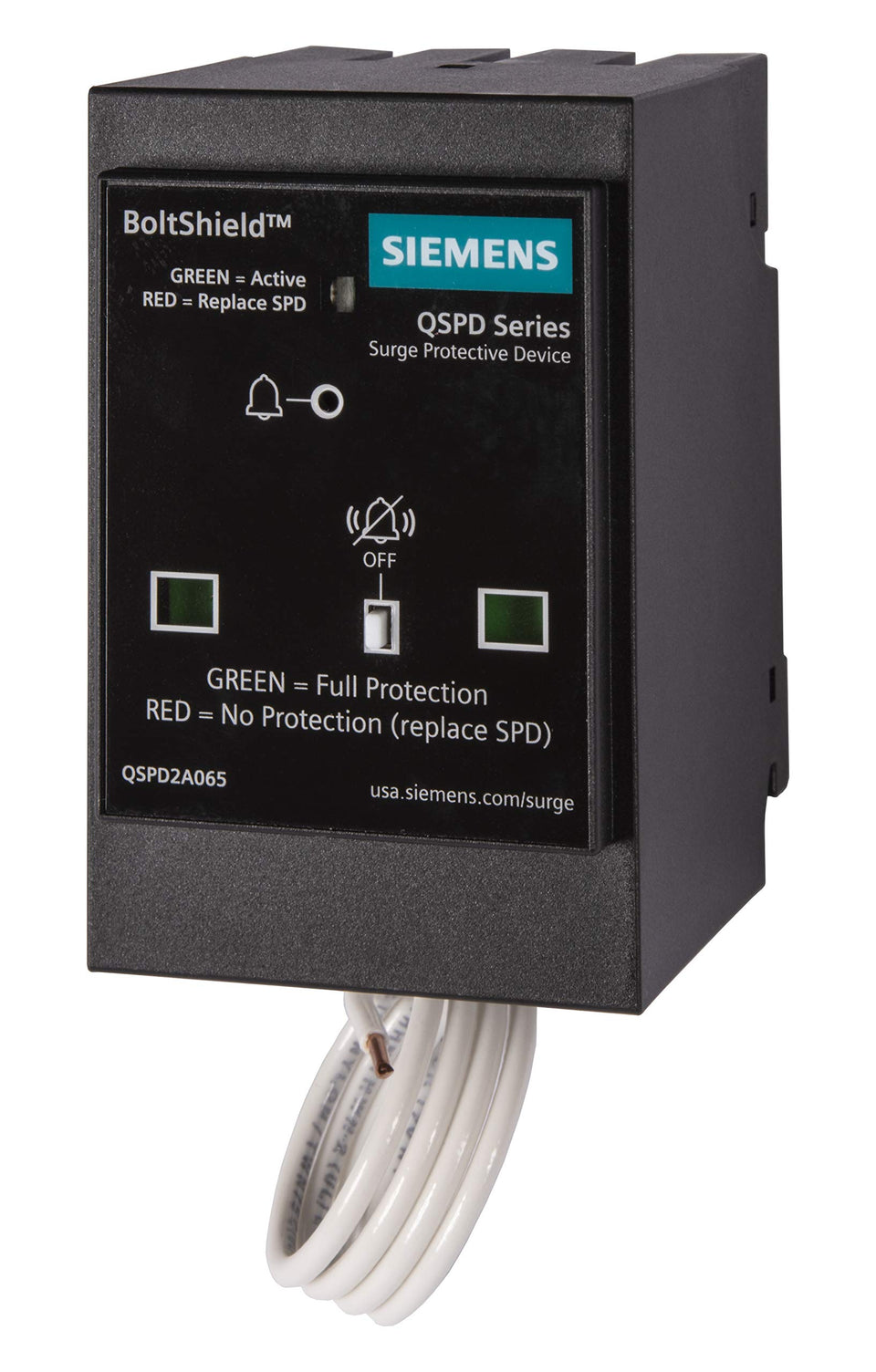 SIEMENS Boltshield plug-in surge protector for 2-pole 120/240V safeguards home electronics from surges