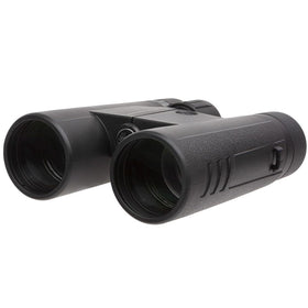 Sig Sauer Buckmasters binoculars lenses close-up with multi-coated surfaces for bright images.