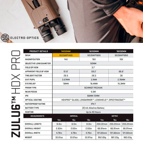 Sig Sauer ZULU6 HDX PRO carrying case and strap for portability.