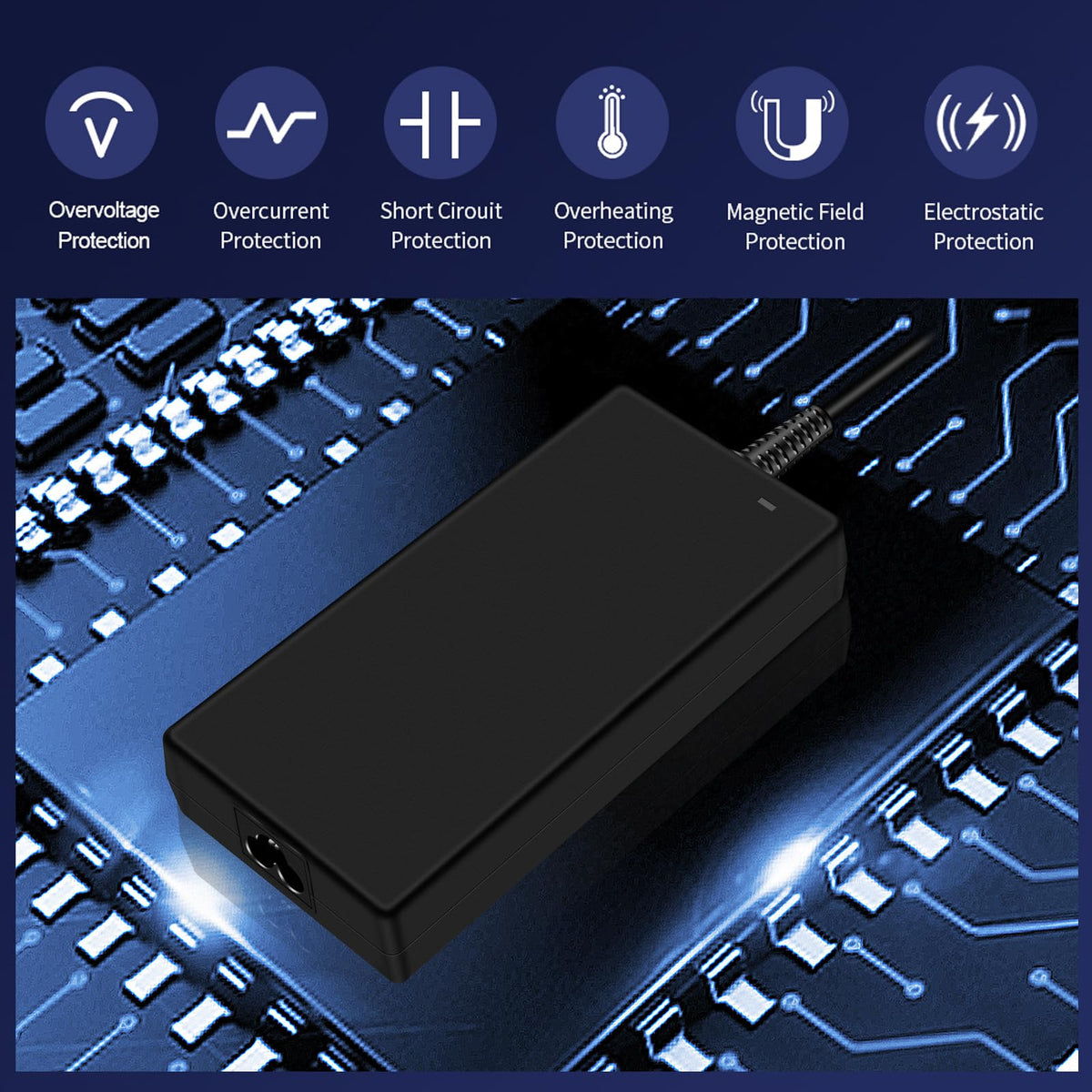 SigdoHoy 180W charger connected to laptop during gameplay.