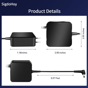 SigdoHoy 65W charger in use with a Lenovo Ideapad for work