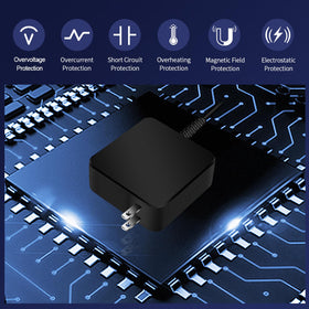 SigdoHoy 65W charger plugged into outlet for home or office use