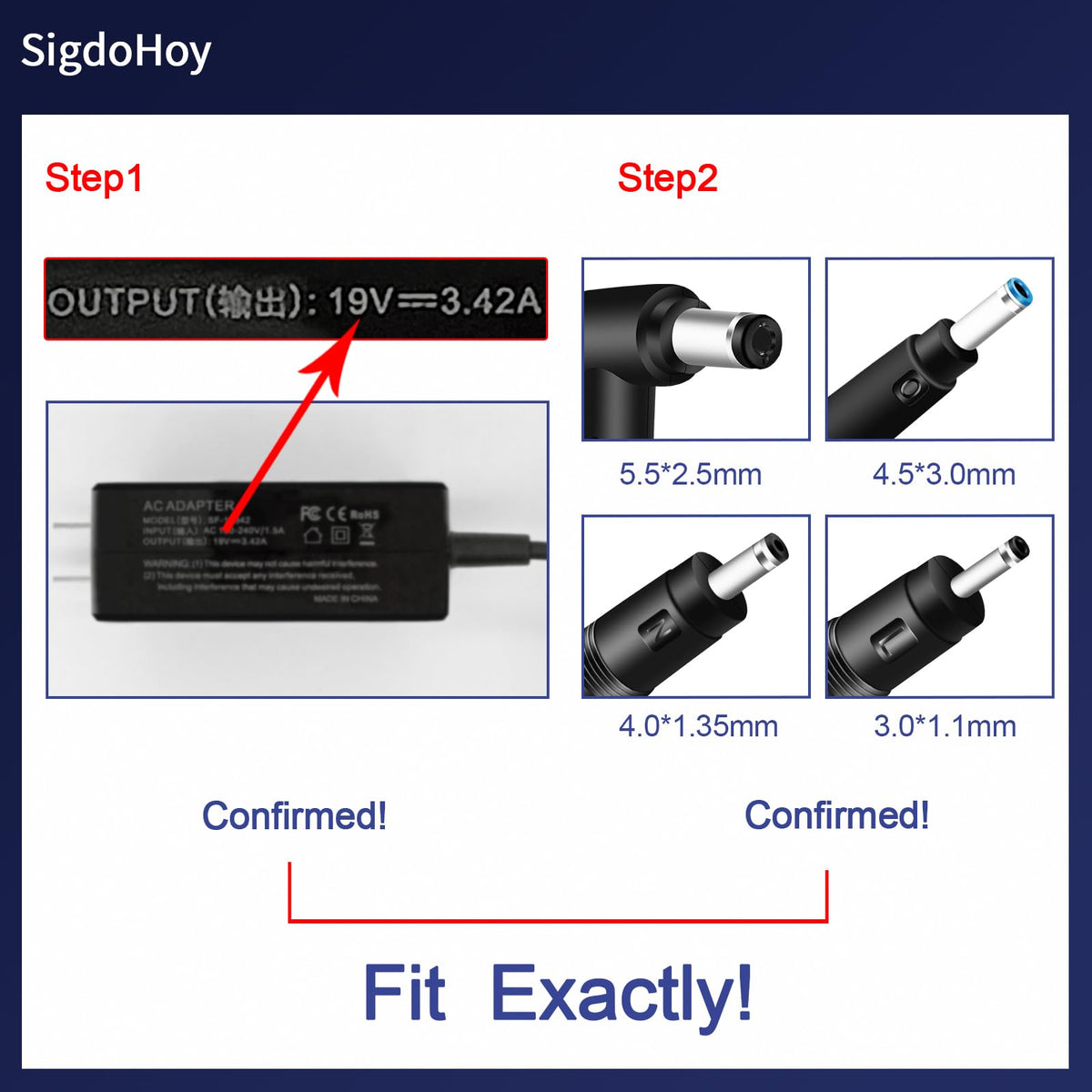 SigdoHoy close-up of barrel connector showing secure fit and durability