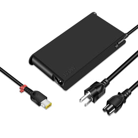 SigdoHoy front view of 170W Lenovo charger showing compact brick and cords, reliable power