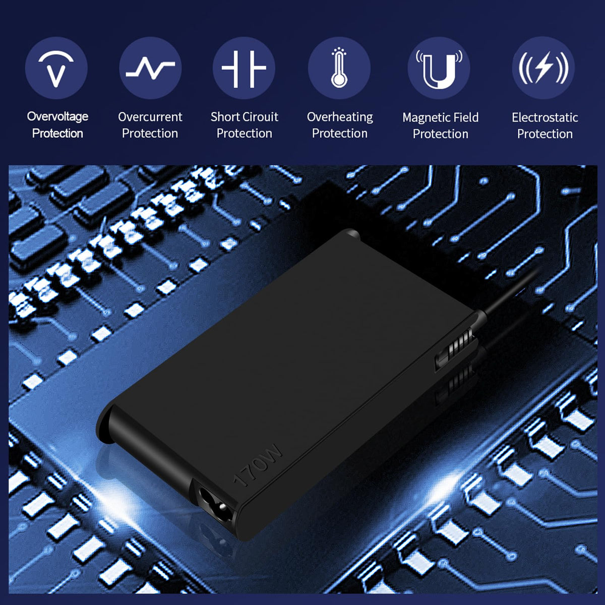 SigdoHoy charger inside a travel bag with laptop, convenient spare power on the go
