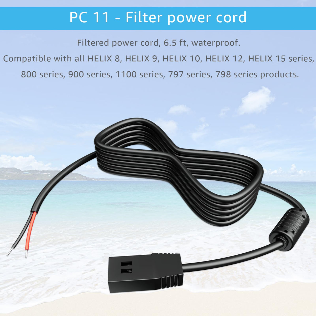 SigeIy PC 11 routed in a boat console for neat, safe installation