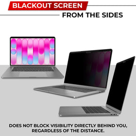 SightPro clear front view preserves on-screen readability while shielding from side peeking.