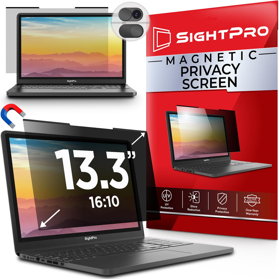 SightPro front view showing full privacy screen and packaging benefits