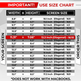 SightPro screen next to ruler showing exact width and height fit