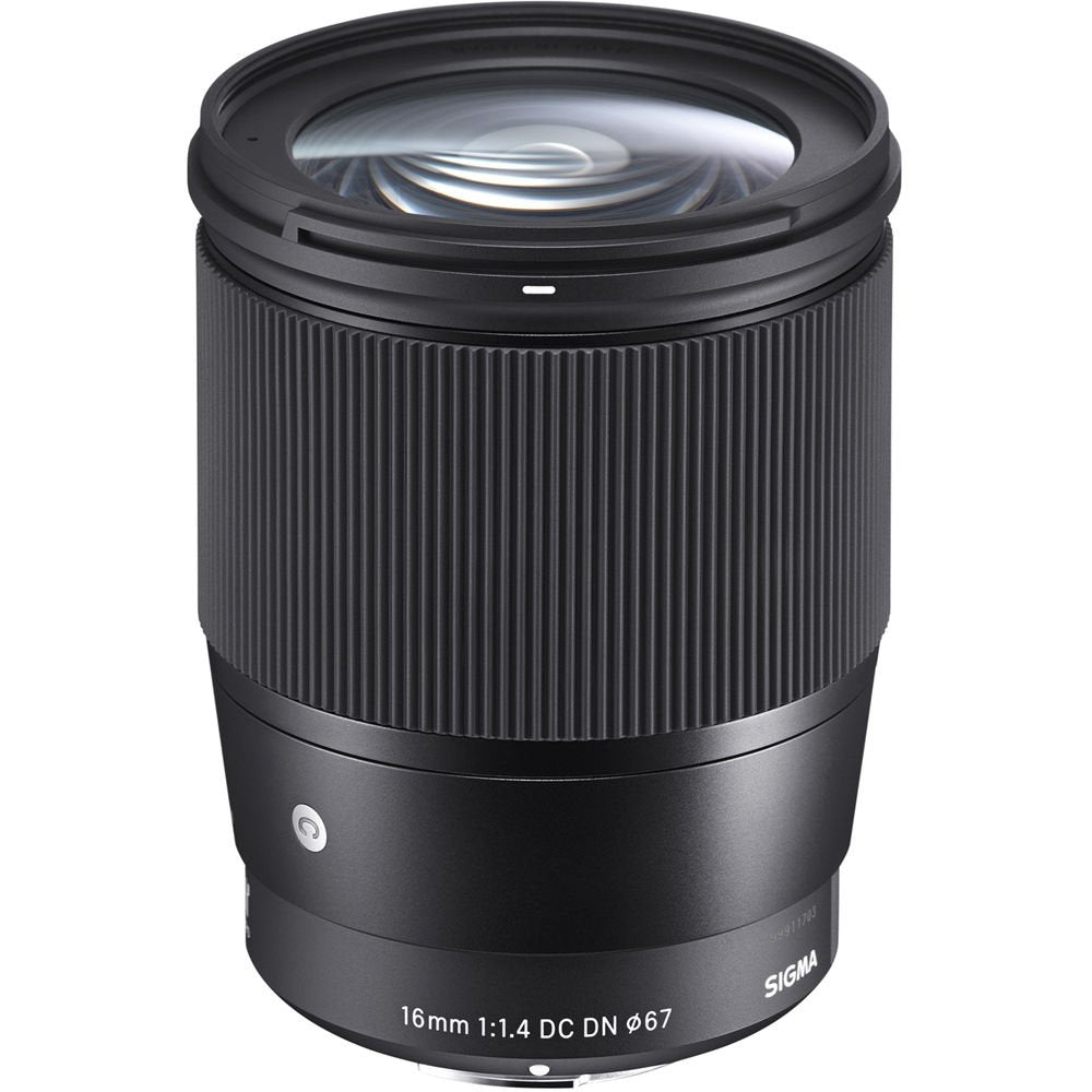 Compact Sigma 16mm lens for Sony E fits in a small bag