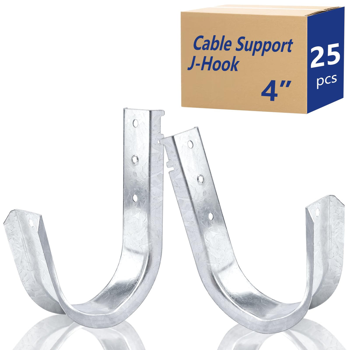 SIHAI 25-Pack J-Hooks suitable for hoses, cords, and DIY racks.