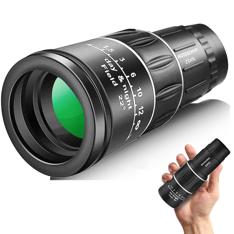 Sihea monocular front view showing compact design and clear branding for portability benefit