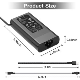 SiKER 65W USB-C charger compatible with HP Spectre x360 for reliable charging