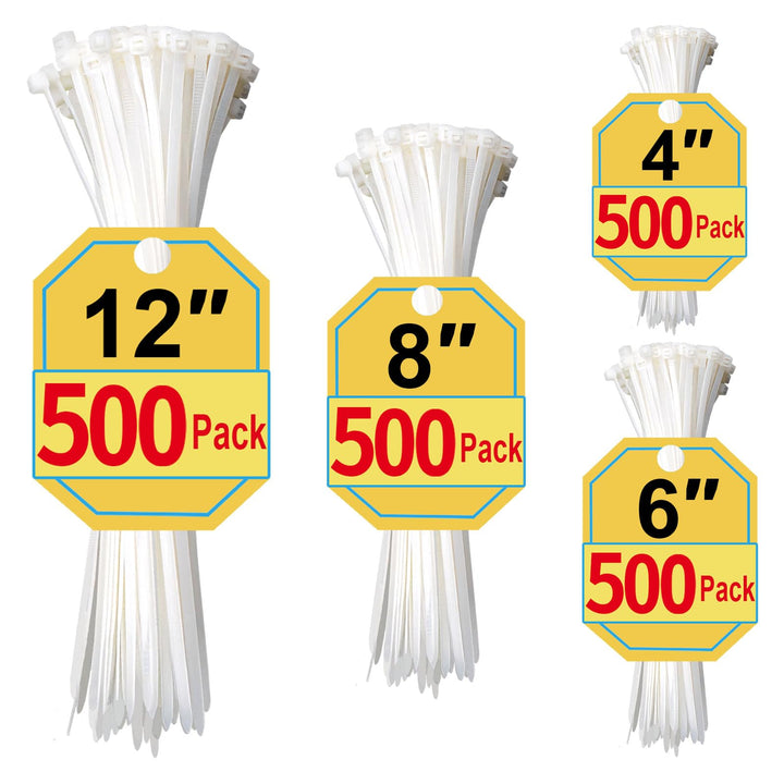 SiKuLin front packaging showing 2000 white zip ties for reliable supply