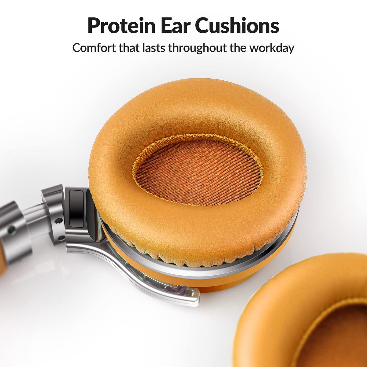 Silensys E7 ANC headphones in case ideal for trips.