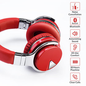 Silensys E7 headphones worn from the side for all day comfort