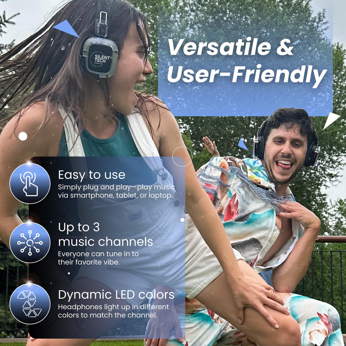 Silent Tech Silent Disco cables enable quick plug-and-play from any device
