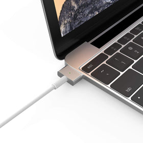 SiliconV 85W MacBook charger green LED indicator when full.