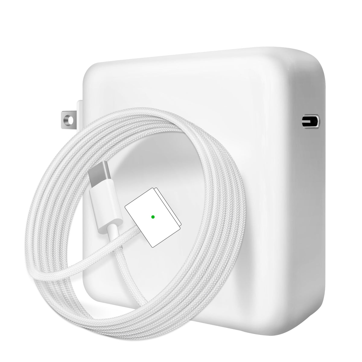 SiliconV 96W USB-C charger powering a MacBook Pro in a workspace for fast charging