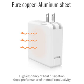 Side view of SiliconV 45W MacBook Air charger highlighting slim profile