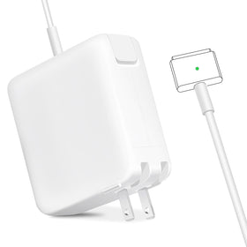 SiliconV 45W MacBook Air charger front view, compact design for travel