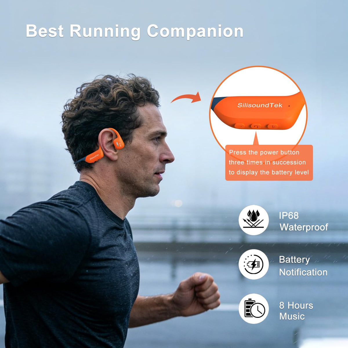 SilisoundTek lightweight design for comfortable all-day wear during sports.