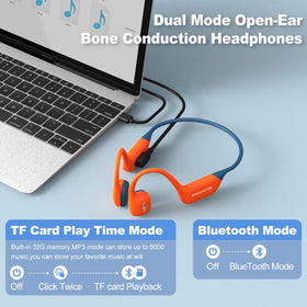 SilisoundTek open-ear headset ideal for running, hiking, and outdoor activities.