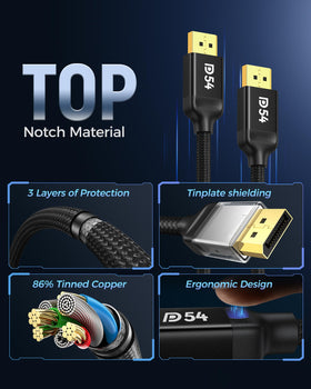 Silkland braided cable detail providing extra durability and EMI protection