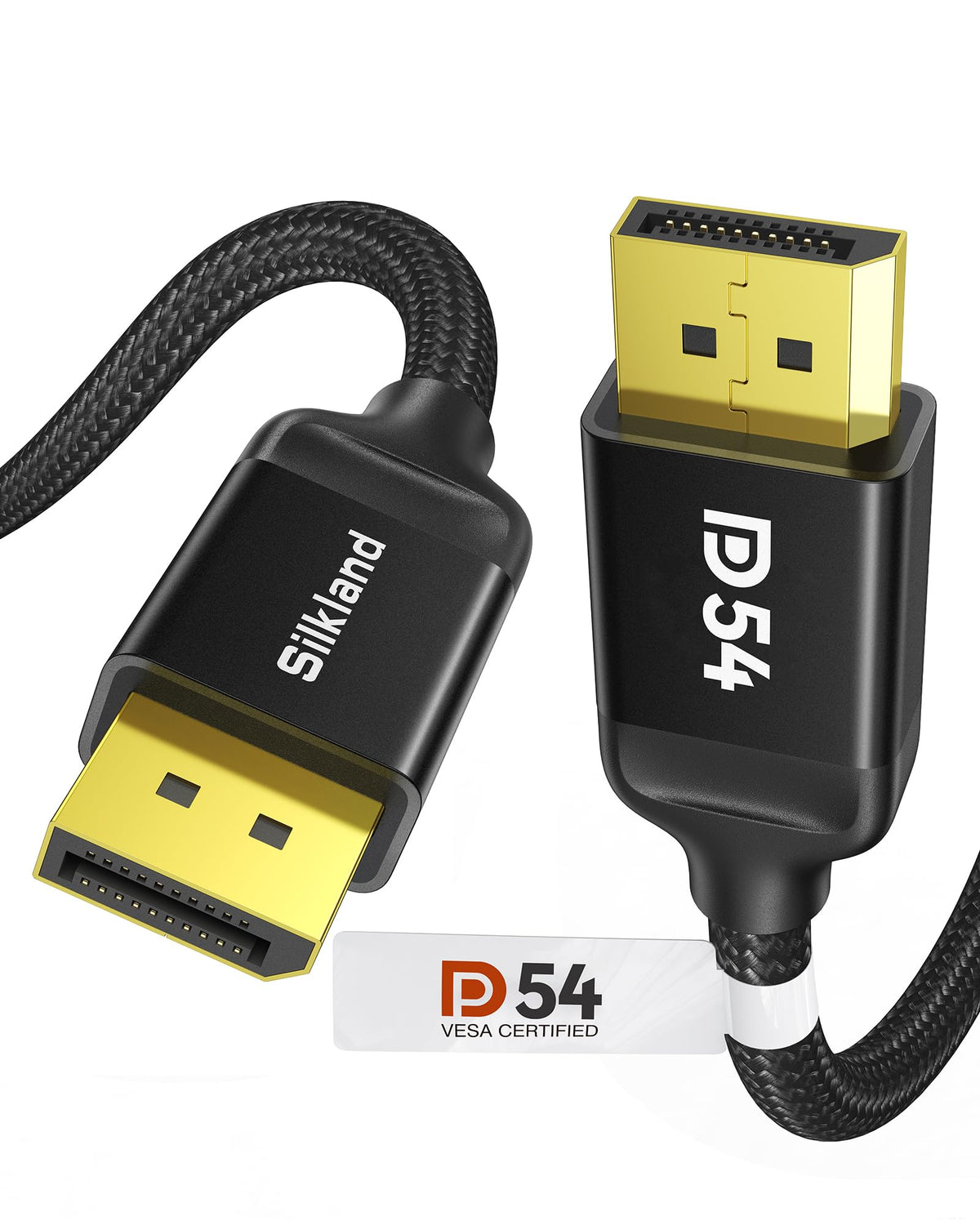 Silkland front packaging showing DP 2.1 cable and features for confident buying