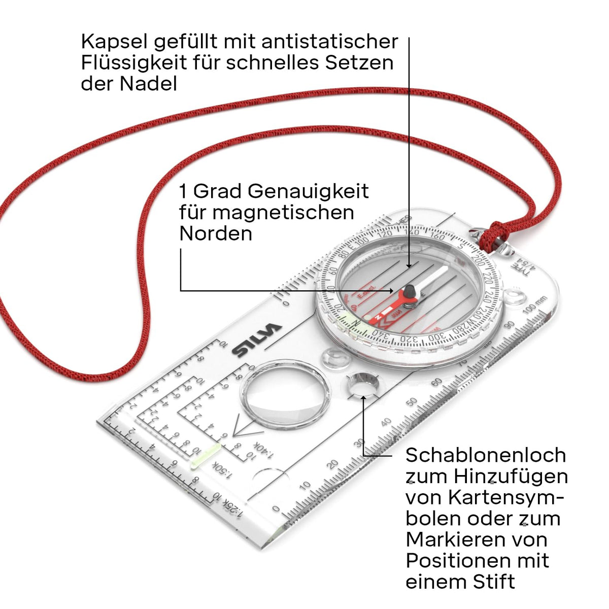 Silva Expedition 4 luminous dial glowing for improved low-light navigation