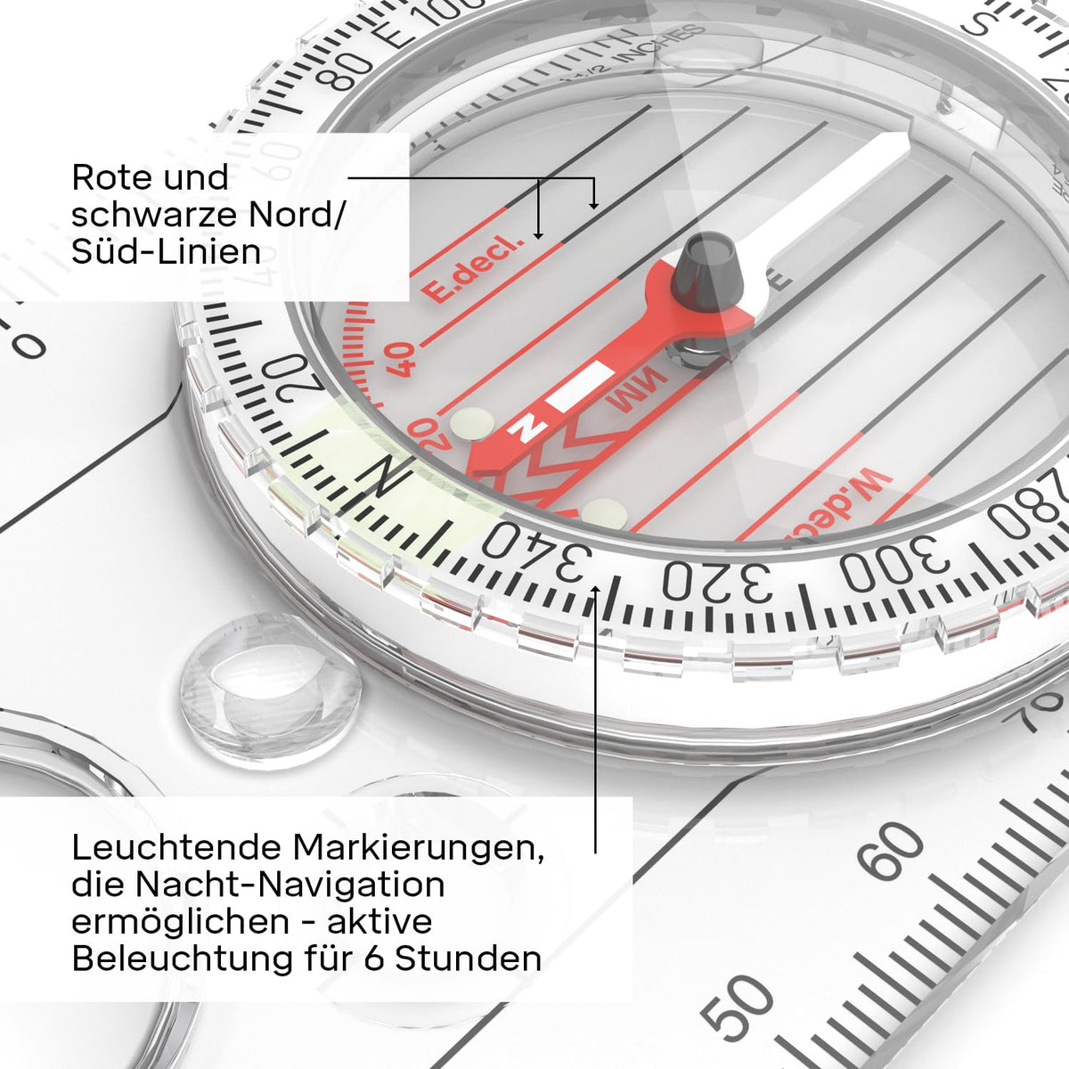 Silva Expedition 4 magnifying lens detail helping read fine map contours