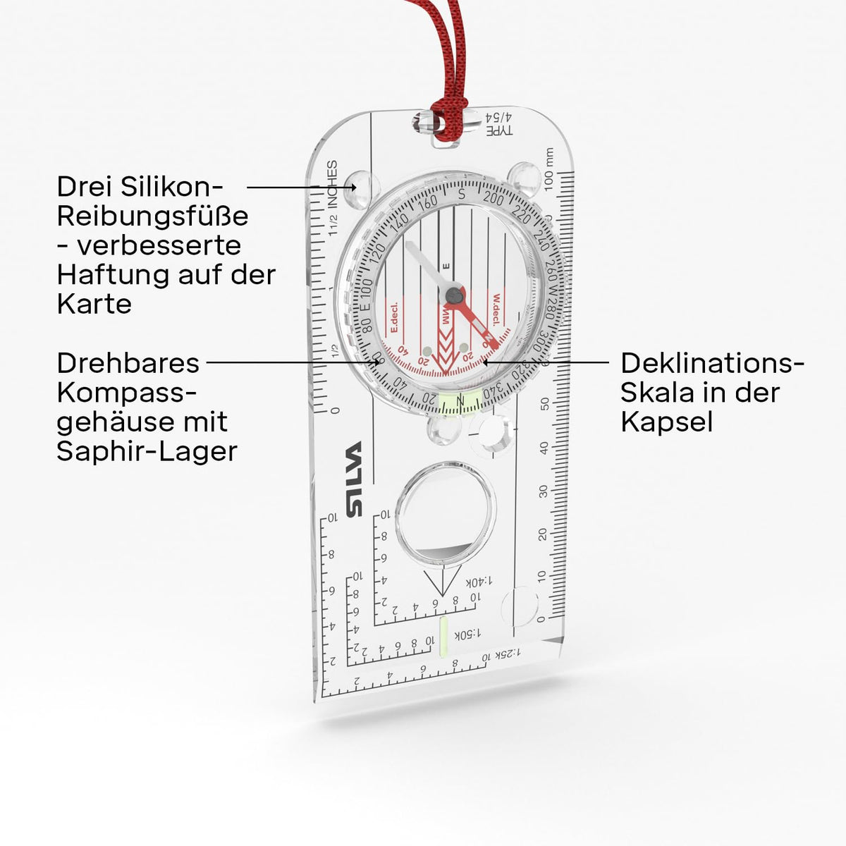 Silva Expedition 4 rotatable housing close-up demonstrating easy bearing alignment