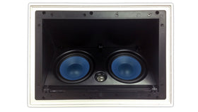Silver Ticket 5252AC ceiling speaker front view with dual mica woofers for clear center-channel audio.