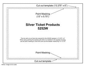 Silver Ticket 5252W dual 5.25 inch woofers close-up for improved midrange clarity