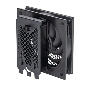 SilverStone FDP02B bracket front view improves airflow toward GPU and motherboard.