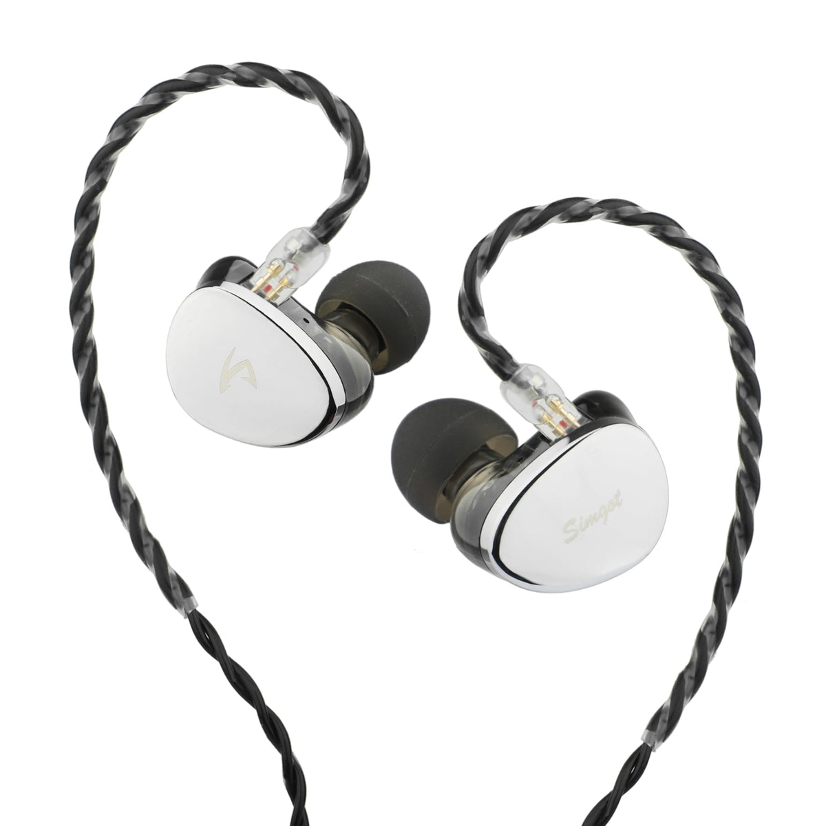 HIFIXAUDIO SIMGOT EG280 front view shows compact in-ear design for long sessions.