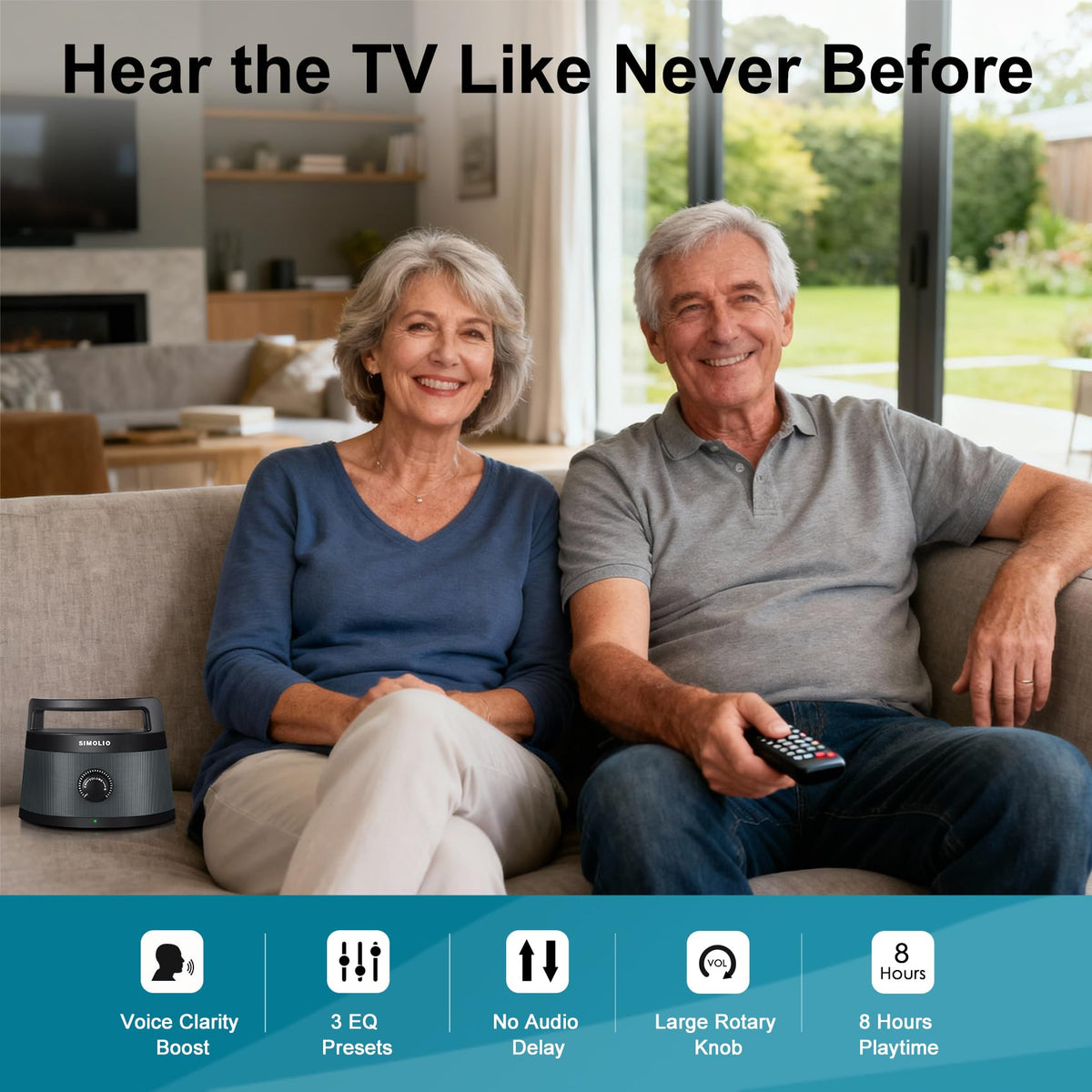 SIMOLIO 621D Plus multi-room function supports two TVs without crosstalk.