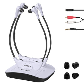 SIMOLIO dual 24ghz headphones for TV with clear dialogue