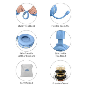 SIMOLIO soft ear cushion detail providing long-wear comfort